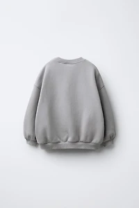 EMBROIDERED HEART TEXT SWEATSHIRT