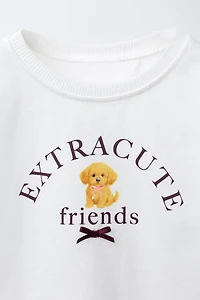 ANIMAL T-SHIRT WITH BOW