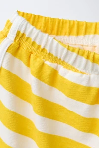 STRIPED PRINT T-SHIRT AND BERMUDA SHORTS SET