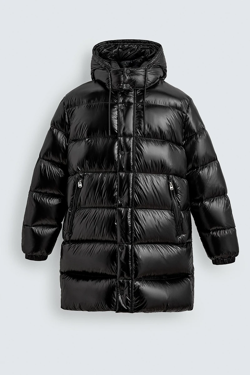 LONG 100% FEATHER PUFFER JACKET