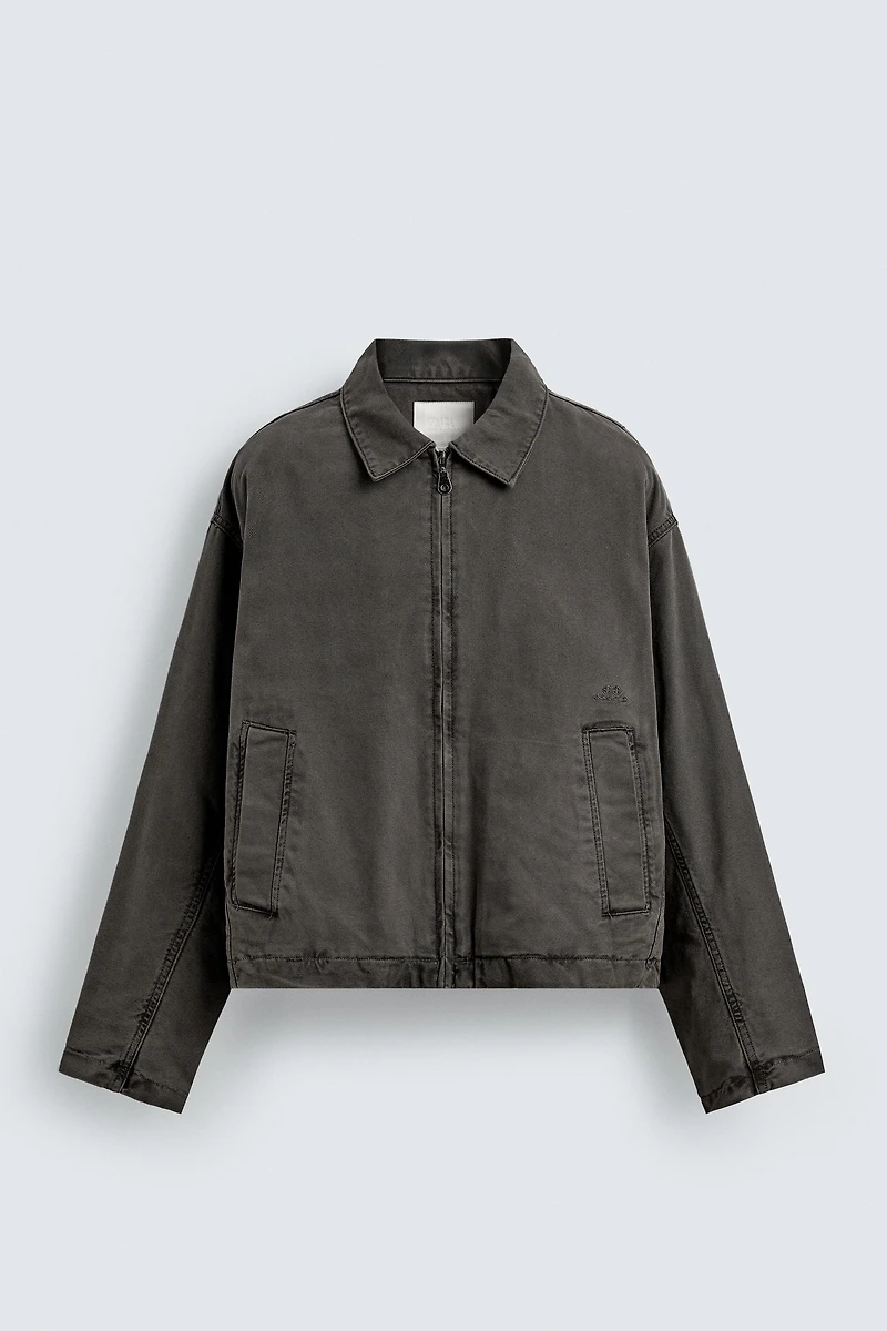 EMBROIDERED CROPPED FIT JACKET