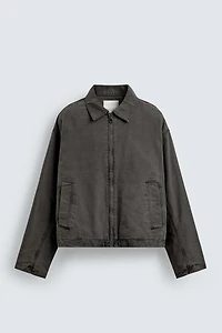 EMBROIDERED CROPPED FIT JACKET