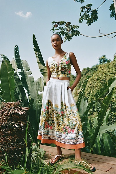 JUPE MIDI CAPE IMPRIMÉE