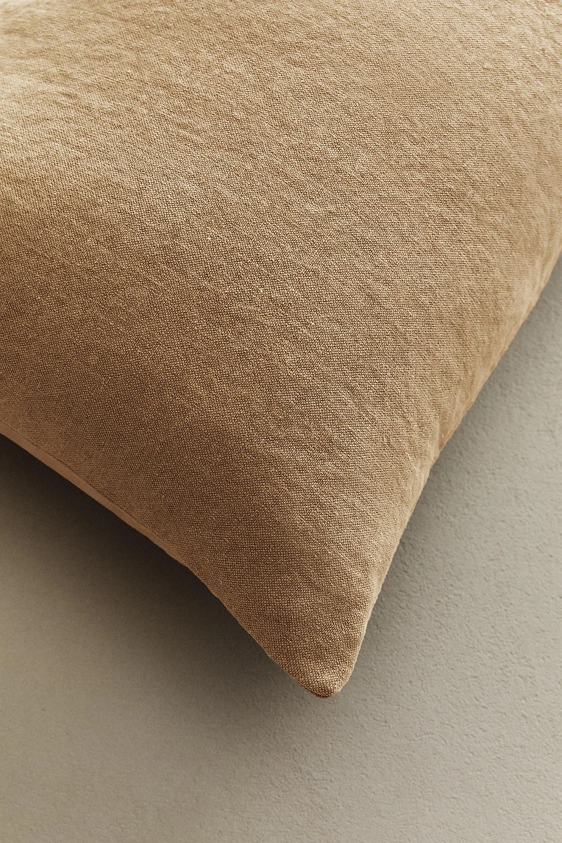 WASHED LINEN THROW PILLOW COVER