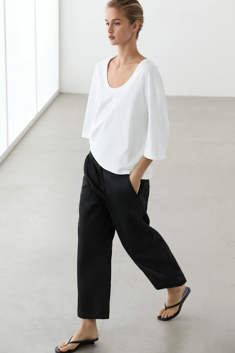 Pantalon capri slim