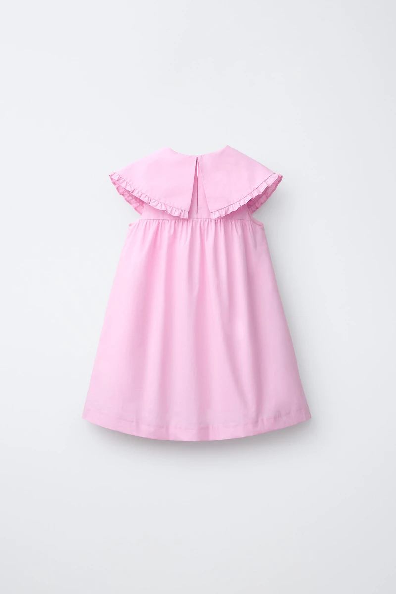 ROBE EN POPELINE AVEC NŒUD