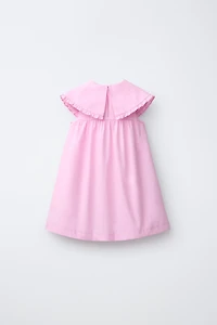 ROBE EN POPELINE AVEC NŒUD