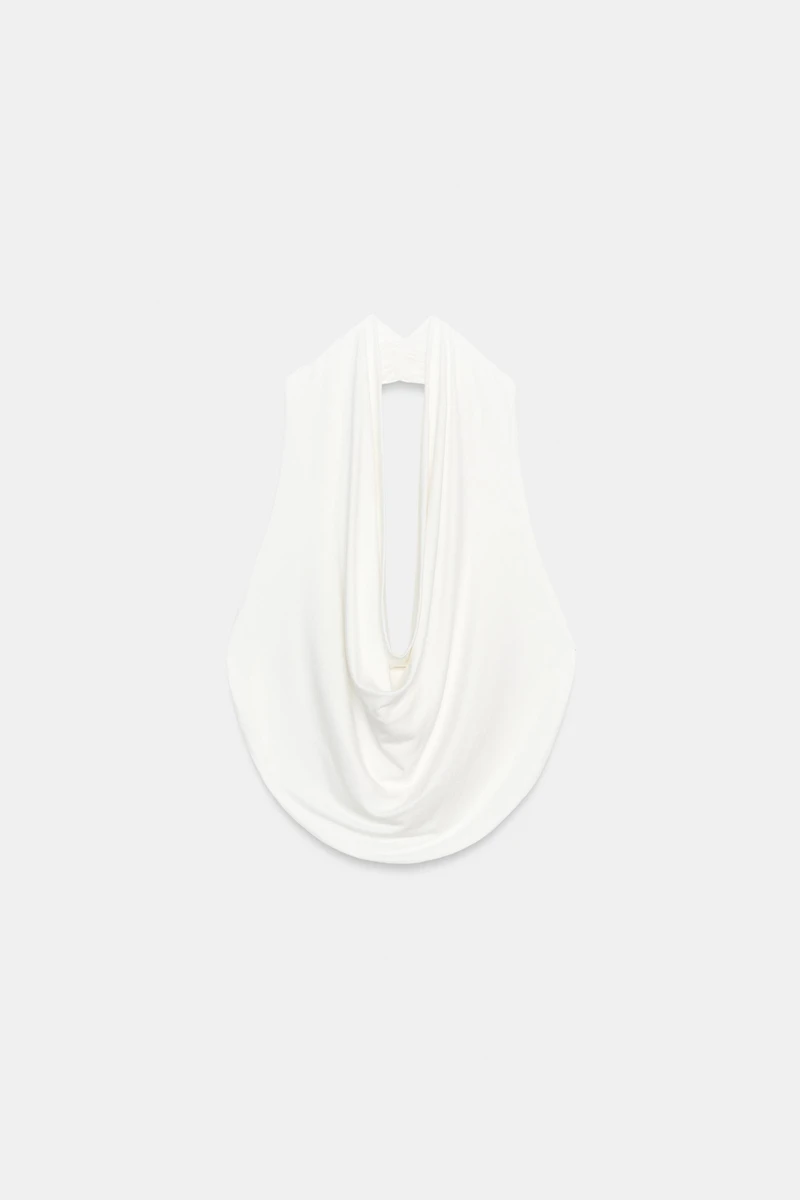 DRAPED HALTER TOP