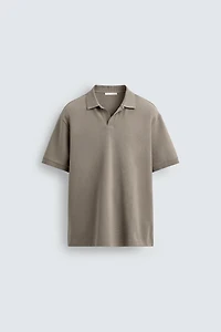 TEXTURED REGULAR FIT POLO SHIRT