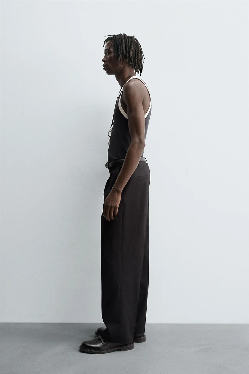 CONTRAST RIB TANK TOP