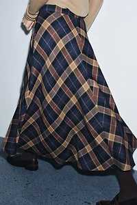 CHECK CAPE SKIRT ZW COLLECTION LIMITED EDITION