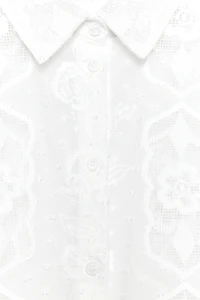 CHEMISE BRODÉE MANCHES COURTES