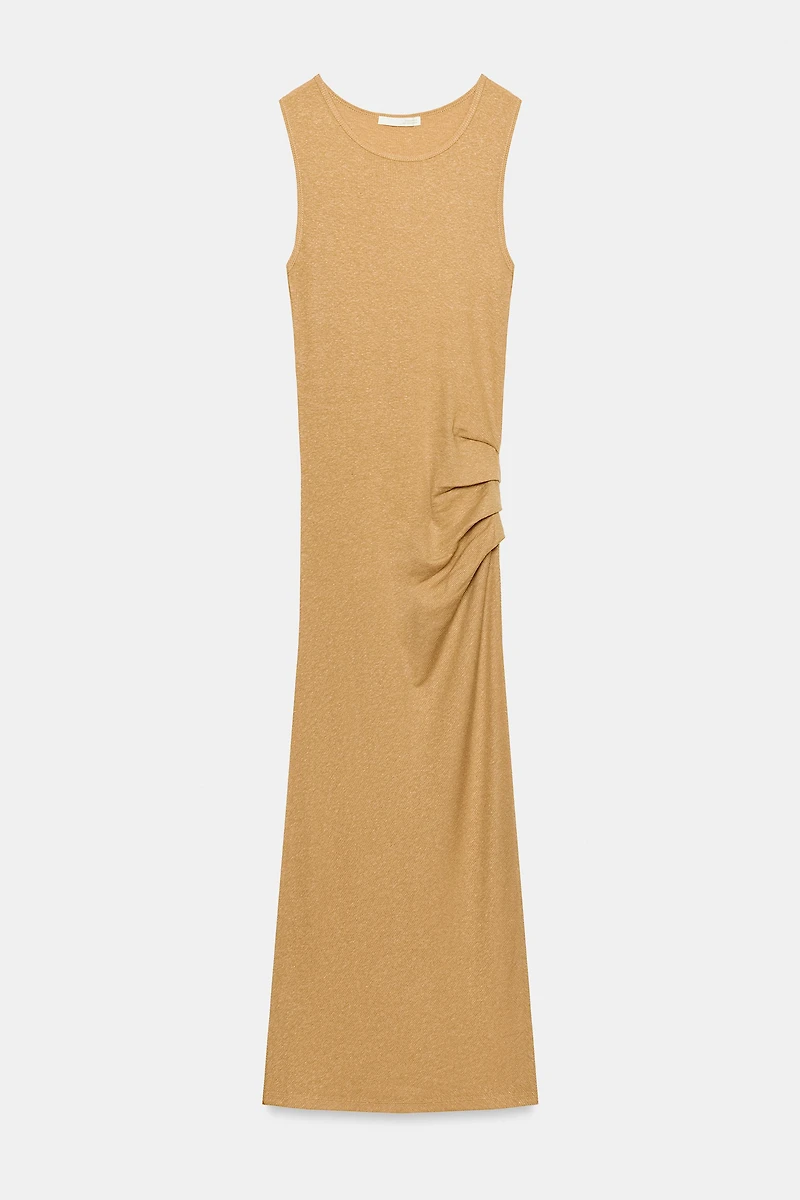 DRAPED MIDI DRESS