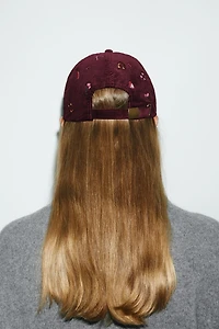 EMBROIDERED CORDUROY CAP