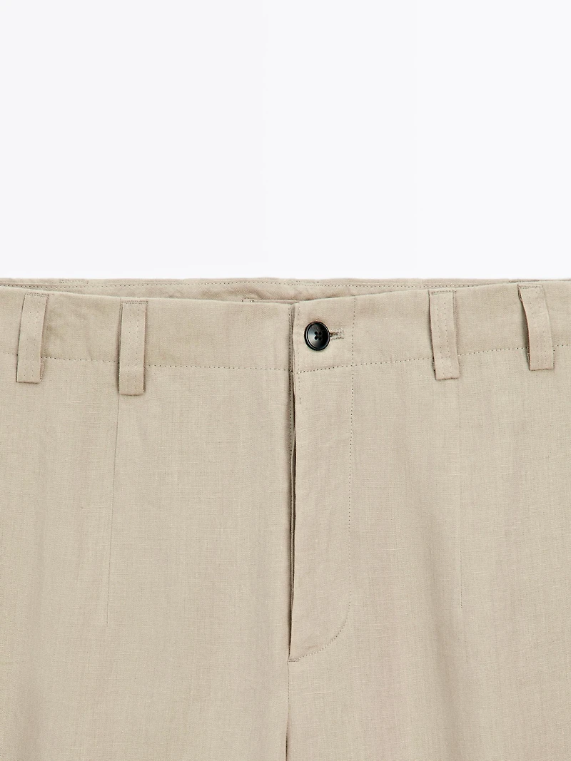 Pantalon total look 100 % lin