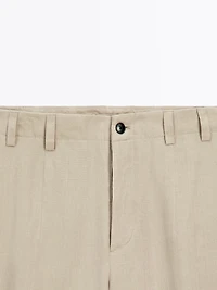 Pantalon total look 100 % lin
