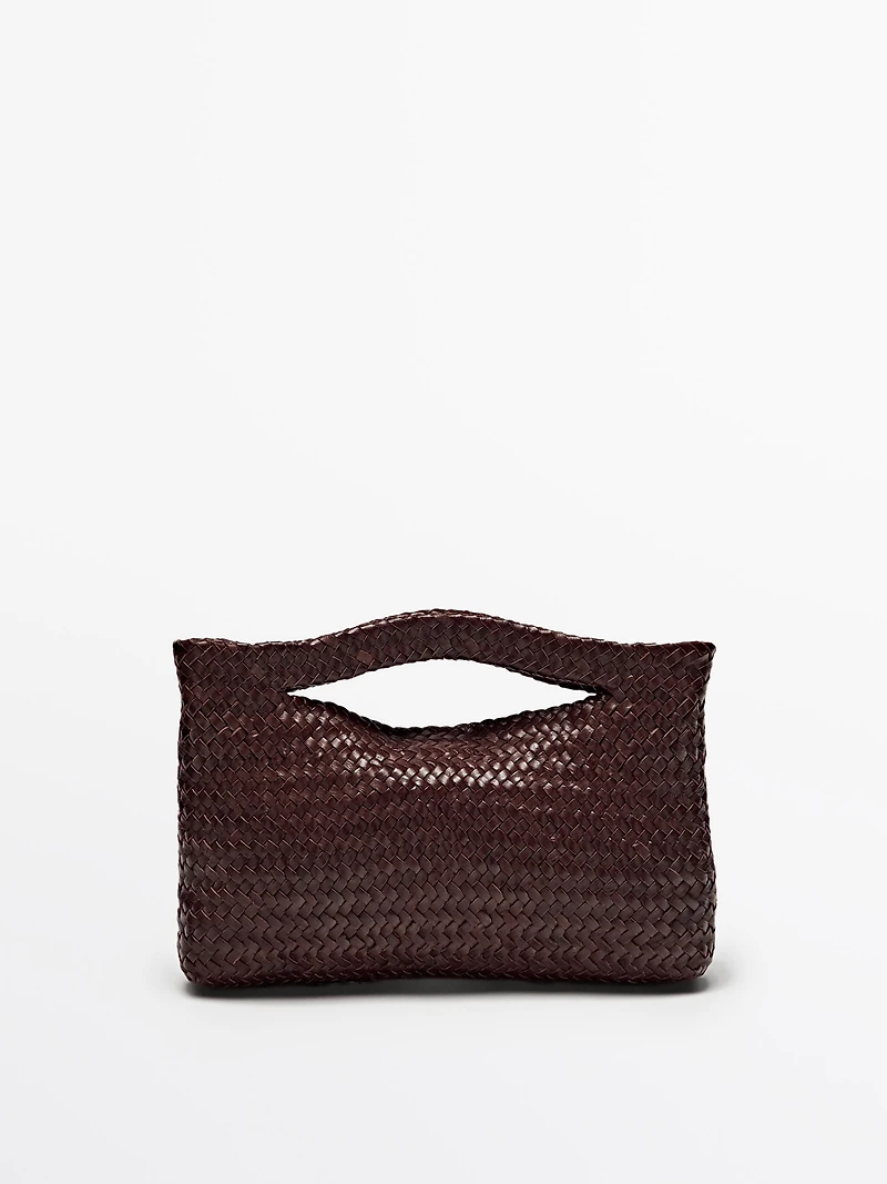 Mini-sac en cuir nappa tressé