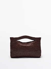 Mini-sac en cuir nappa tressé