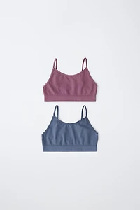 8-14 ANS / LOT DE DEUX TOPS SANS COUTURES