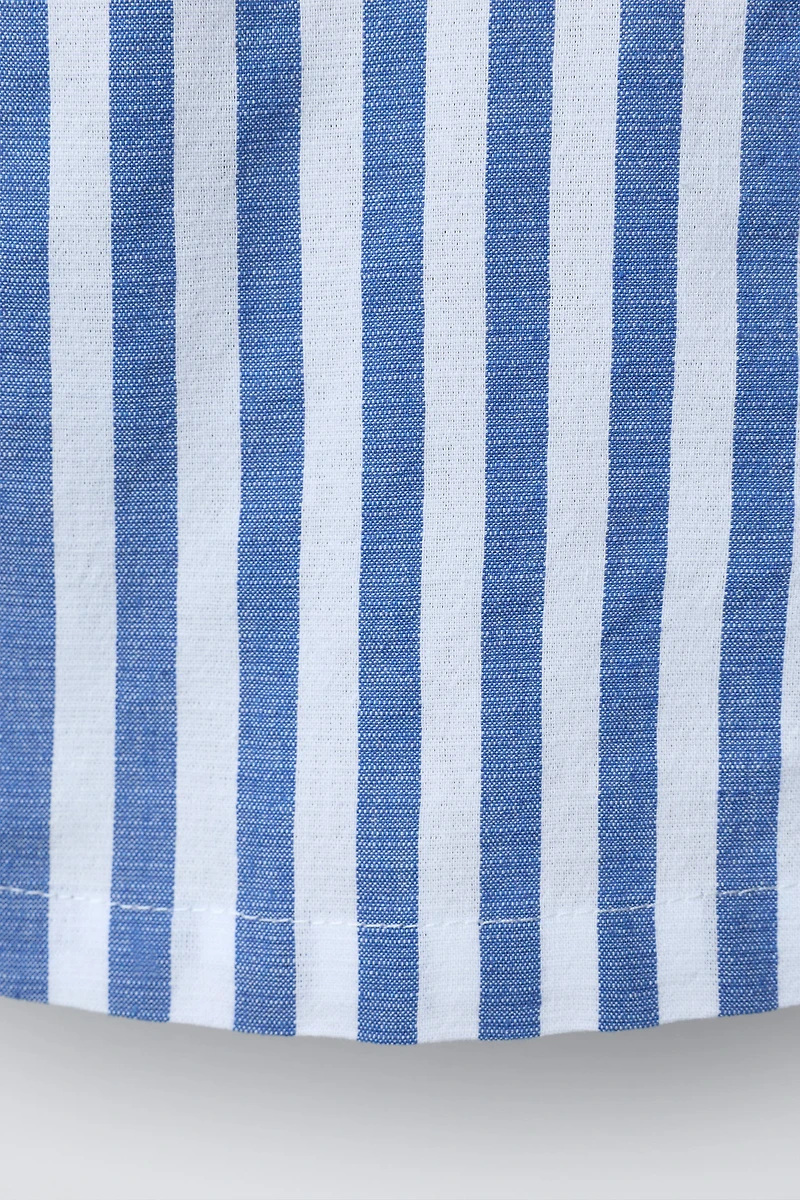 ROBE À RAYURES ET LISERÉS