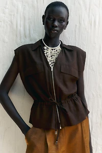 LINEN SAFARI TOP