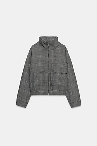HOUNDSTOOTH BOMBER JACKET