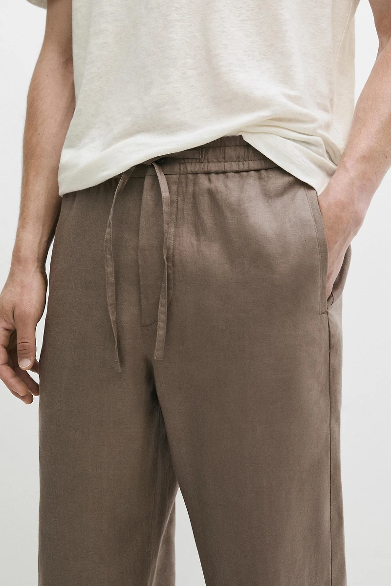 100% linen relaxed fit pants