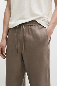 100% linen relaxed fit pants