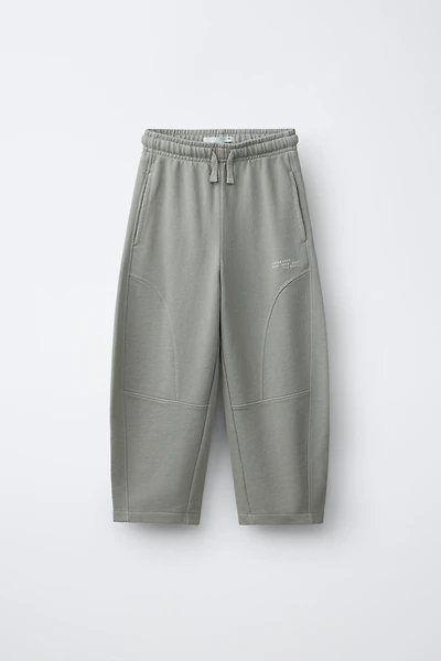GARMENT DYED BARREL CUT PANTS