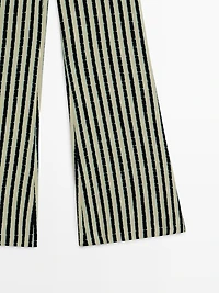 Pantalon flare à rayures
