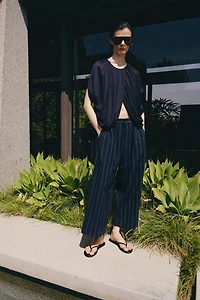STRIPED LINEN PANTS ZW COLLECTION