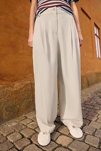PANTALON BARREL À PINCES