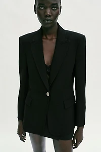 TAILORED BLAZER WITH SHOULDER PADS
