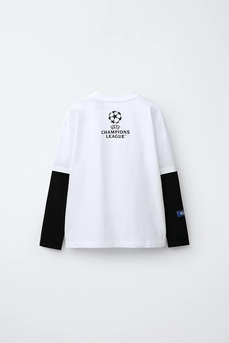 UEFA CHAMPIONS LEAGUE ® DOUBLE SLEEVE T-SHIRT
