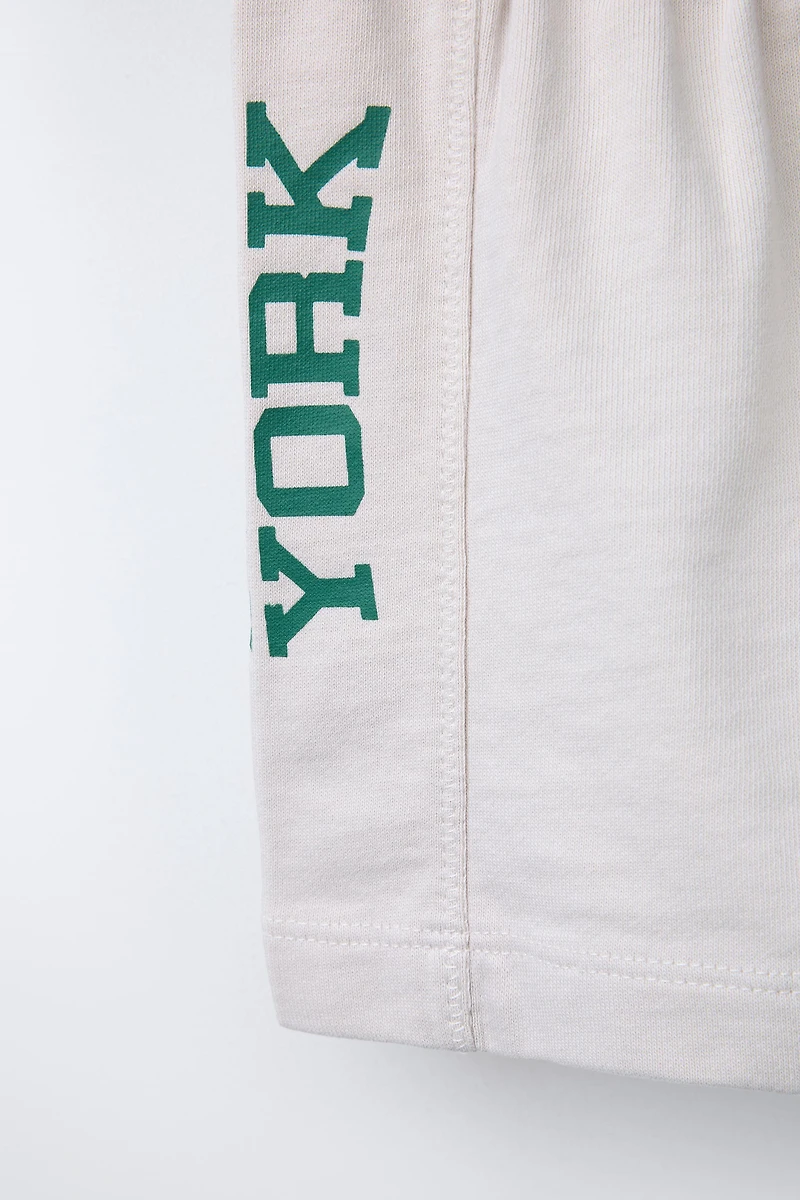 TEXT JOGGING SHORTS