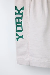 TEXT JOGGING SHORTS