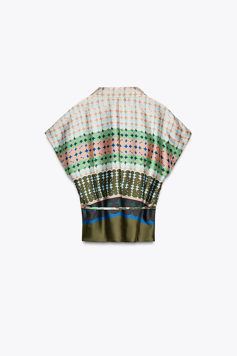 CHEMISE SATINÉE IMPRIMÉE