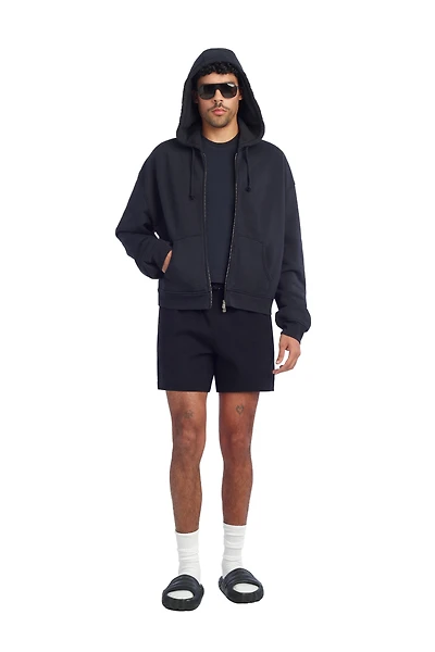 CROPPED FIT HOODIE WITH ZIP