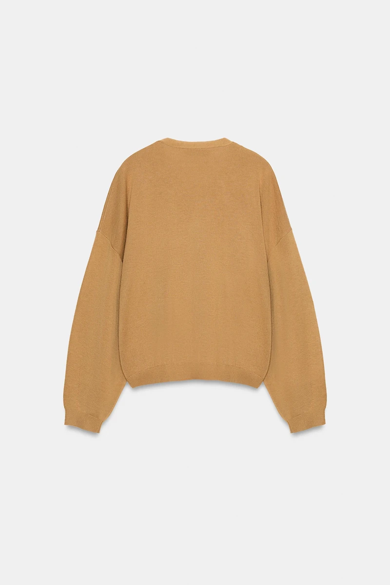 V-NECK KNIT CARDIGAN