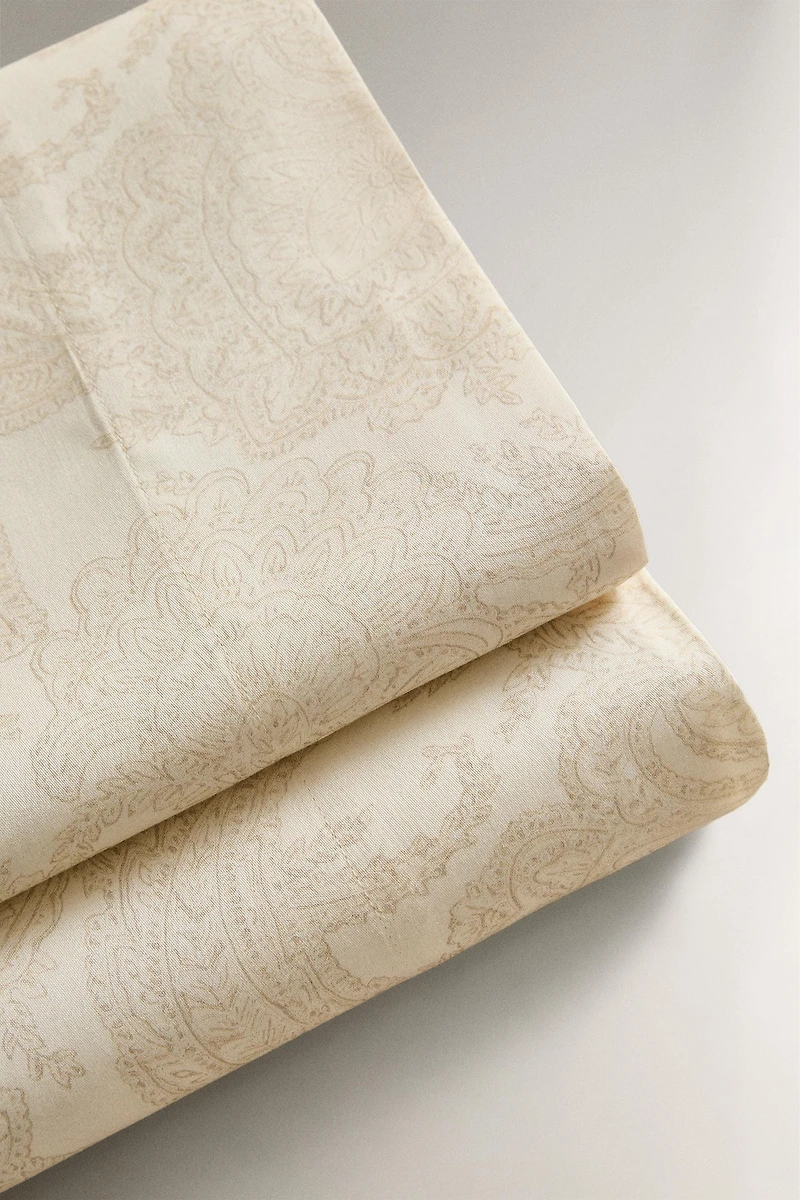 PAISLEY PRINT SATEEN FLAT SHEET
