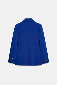 DOUBLE-BREASTED BLAZER WITH SHOULDER PADS