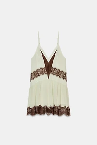 SHORT COMBINATION LACE DRESS