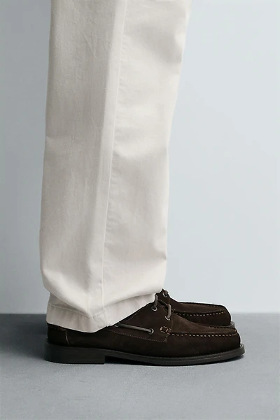 LIMITED EDITION SPLIT SUEDE BOAT SHOES