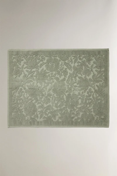 COTTON JACQUARD BATH MAT
