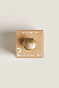 SET OF ROUND BRASS KNOBS (SET OF 2