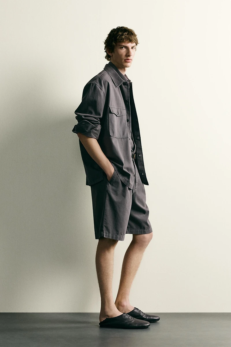 RELAXED FIT WASHED OVERSHIRT