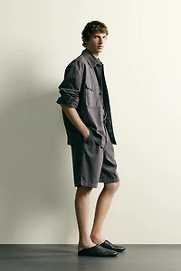 RELAXED FIT WASHED OVERSHIRT