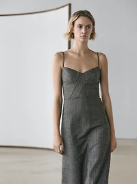 Robe midi à bretelles