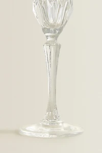 ENGRAVED CRYSTALLINE FLUTE GLASS WITH ENGRAVED GLASS EFFECT
