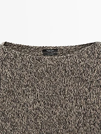 100% cashmere knit boat neck sweater